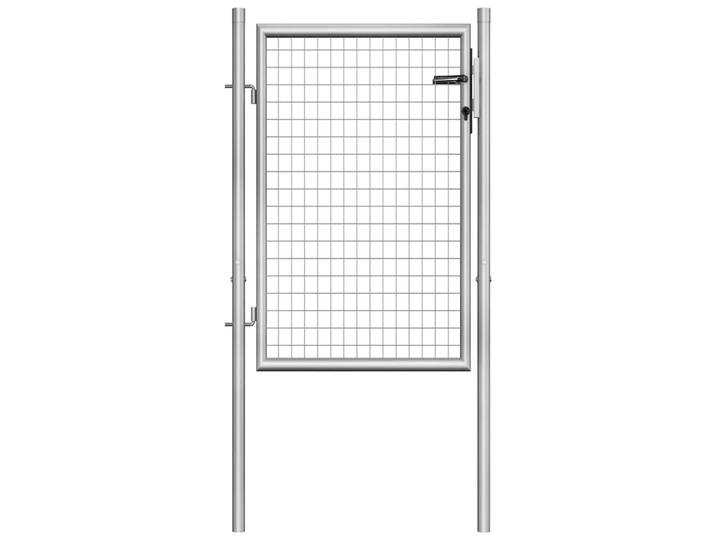 vidaXL Gartentor verzinkter Stahl 105x100 cm Silber