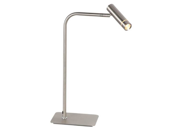 Steinhauer Tischleuchte Volari, LED, Schwarz/Stahl, dimmbar - St