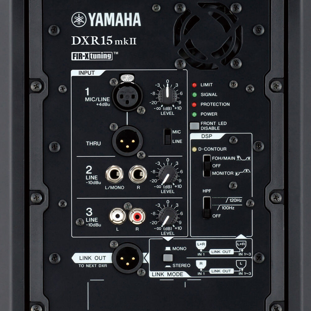 Yamaha DXR15 MKII Coluna Bi-Amplificada 1100W 15" Colunas Amplificadas