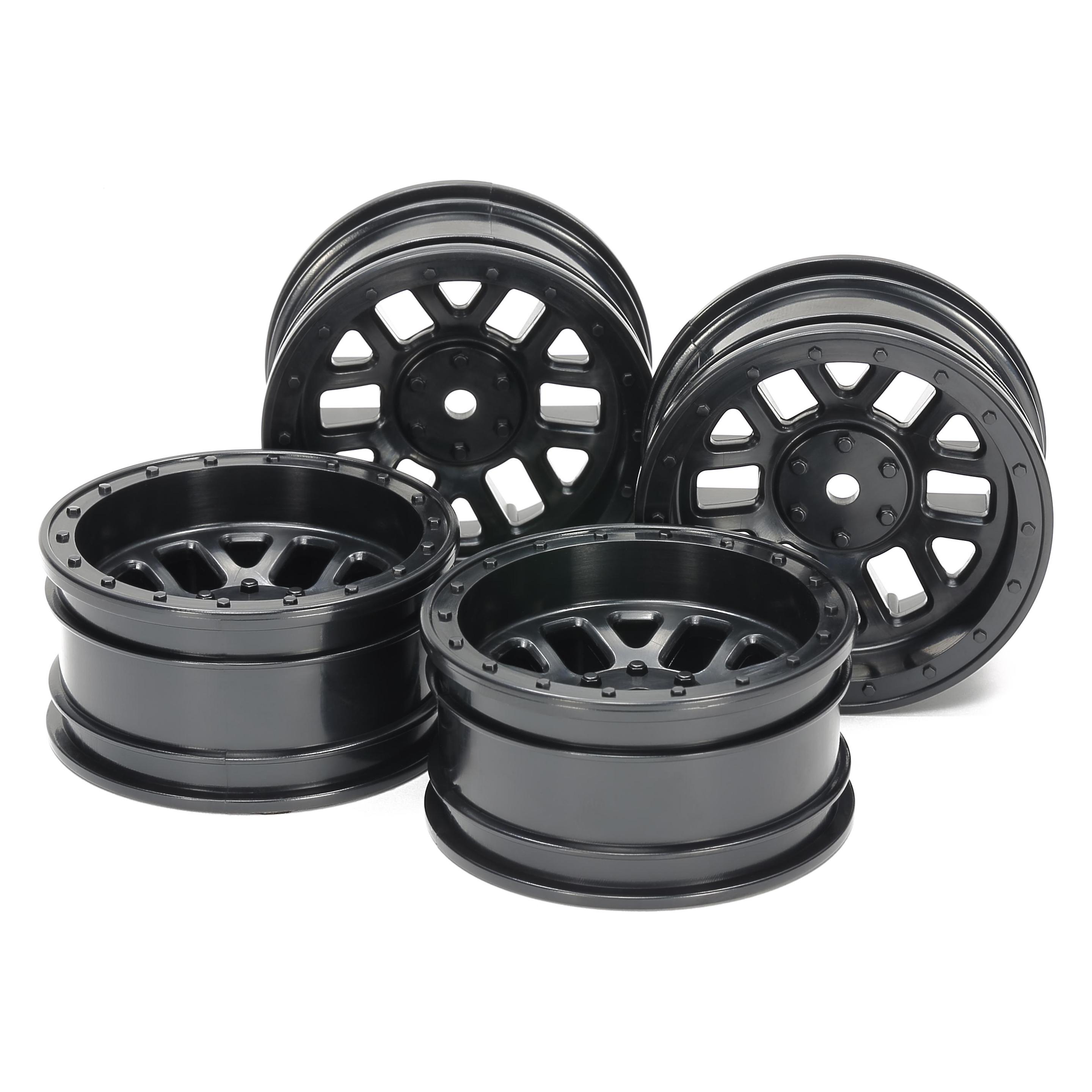 Tamiya CC-02 12-Sp.-Felgen 26mm (4) Sw. Offset+6 (51686)