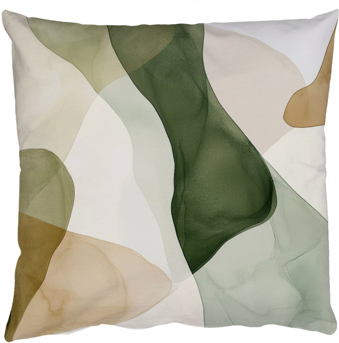 PillowMonkey Sierkussen Japandi Abstract Groen 60x60 cm