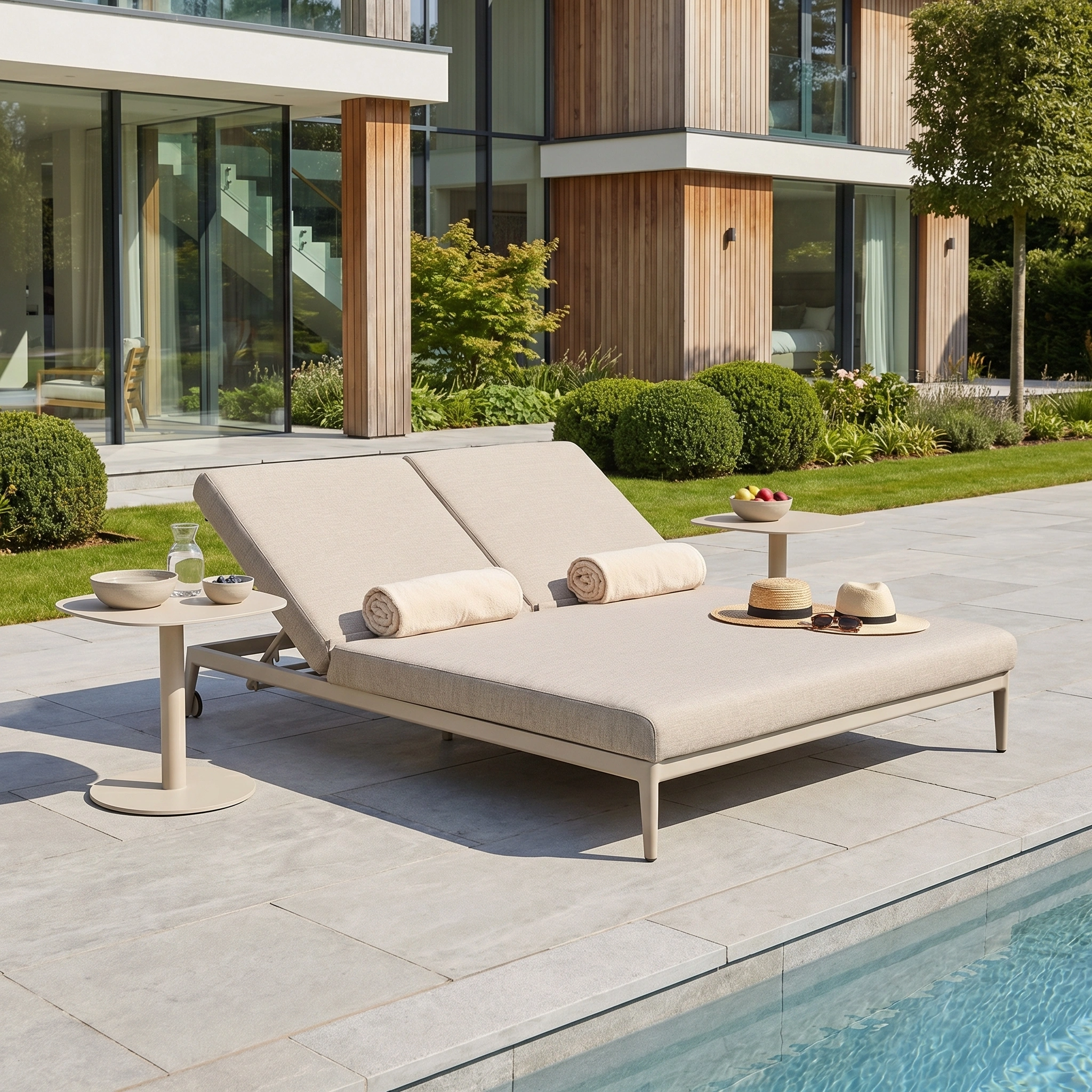 Harbour Lifestyle Luna Side Table in Latte - 45cm x 45cm