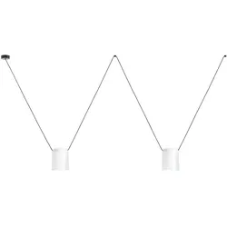 LEDS C4 Pendelleuchte ATTIC DOUBLE RECTANGULAR SHAPE E27 15W weiß LEDS-00-7394-05-14