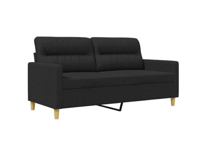 Todiikf 2-Sitzer-Sofa Schwarz 158 cm Stoff Polstersofa Couch Modernes Polstersofa mit dicker Schaumstoffpolsterung und Metallgestell fuer das Wohnzimmer oder Arbeitszimmer.