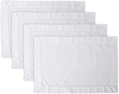 DII Design Imports Off-White Hemstitch Kitchen Placemat Set (Set of 4)