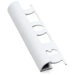 Profil-EU Abschlussprofil "rund" weiß, PVC, Länge 250 cm, Kantenhöhe 11 mm, L11250