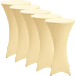 STEHTISCHHUSSE Stella Ø 80cm Creme (5tlg)
