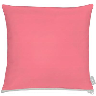 Dekokissen APELT "3800", pink (pink, unifarben), B:39cm H:5cm L:39cm, Baumwolle, Polyester, Dekokissen_Sitzkissen_Kissenhüllen, Statement-Reißverschluss