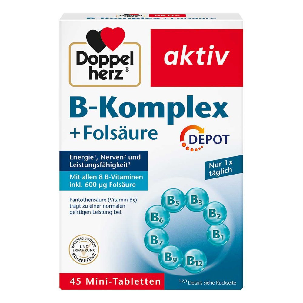 Queisser Pharma GmbH & Co. KG Doppelherz B-komplex + Folsäure Tabletten 07189437