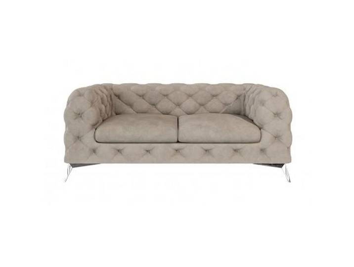 JVmoebel Chesterfield-Sofa Beiges 2-Sitzer-Sofa Chesterfield mit gestepptem Design, 1 Teile, Made in Europa