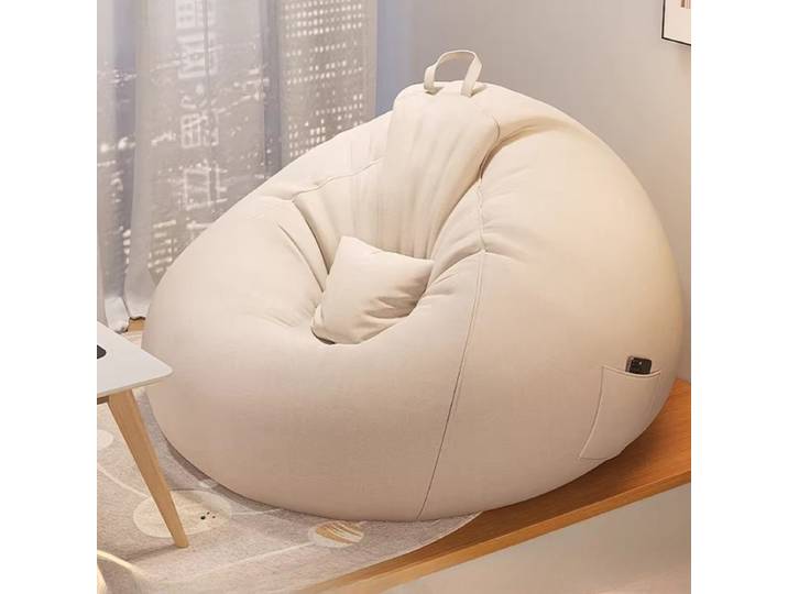 Fauteuils poufs de salon de luxe décontractés avec rembourrage, petits fauteuils poufs rembourrés, poufs modernes pour le sol, meubles en rotin