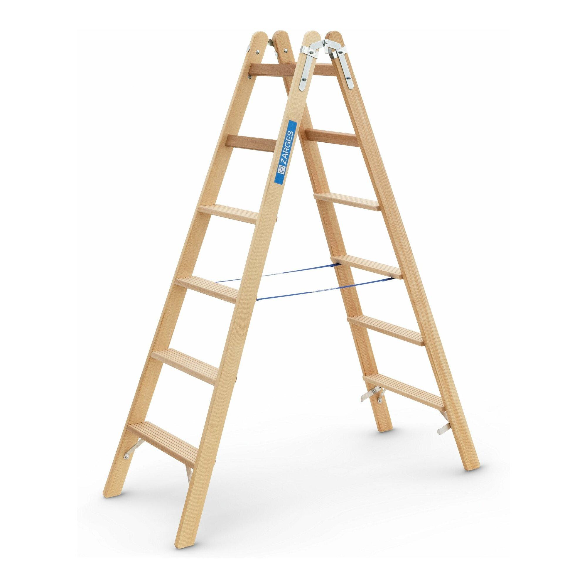 ZARGES Crestastep B - Holz-Stufenleiter 2 x 6 Stufen (40027)