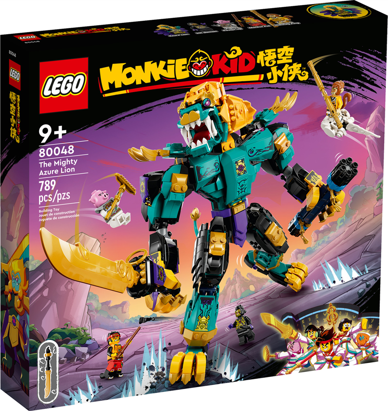 LEGO Monkie Kid 80048 De Krachtige Azure Leeuw