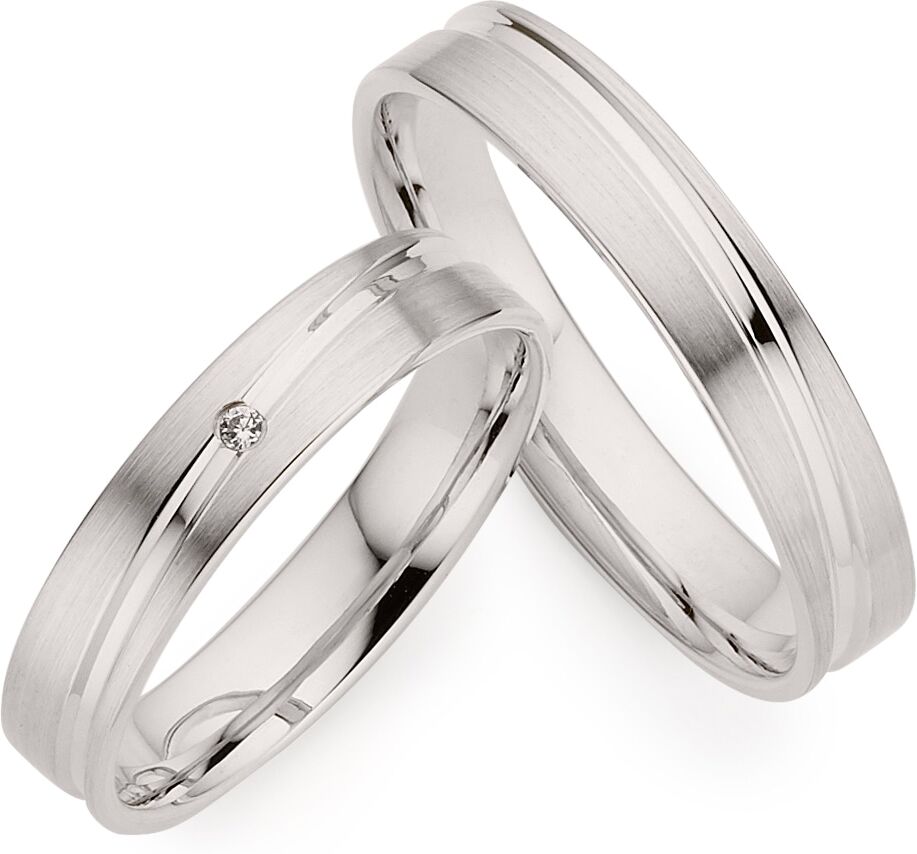 Trauring PHÖNIX "Schmuck Geschenk Silber 925 Trauring Ehering LIEBE versch. Varianten" Gr. 61, silber (silberfarben), Fingerringe, Damen, 61, 0,01 SI = kleine Einschlüsse mit Brillant, Silber 925 (Sterlingsilber), 4mm, Trauring, Made in Germany - wahlweis