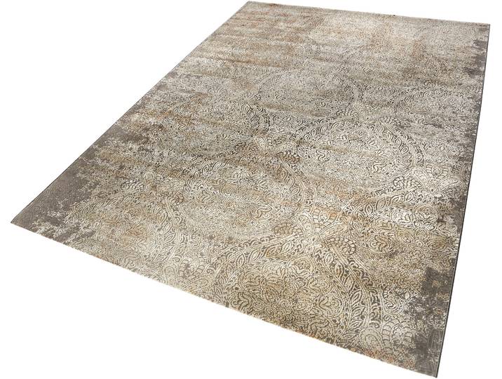 Teppich WECON HOME Baroque Vintage , grau (grau, beige), B:133cm H:12mm L:200cm, Kunstfaser, Teppiche, Teppich, Wohnzimmer
