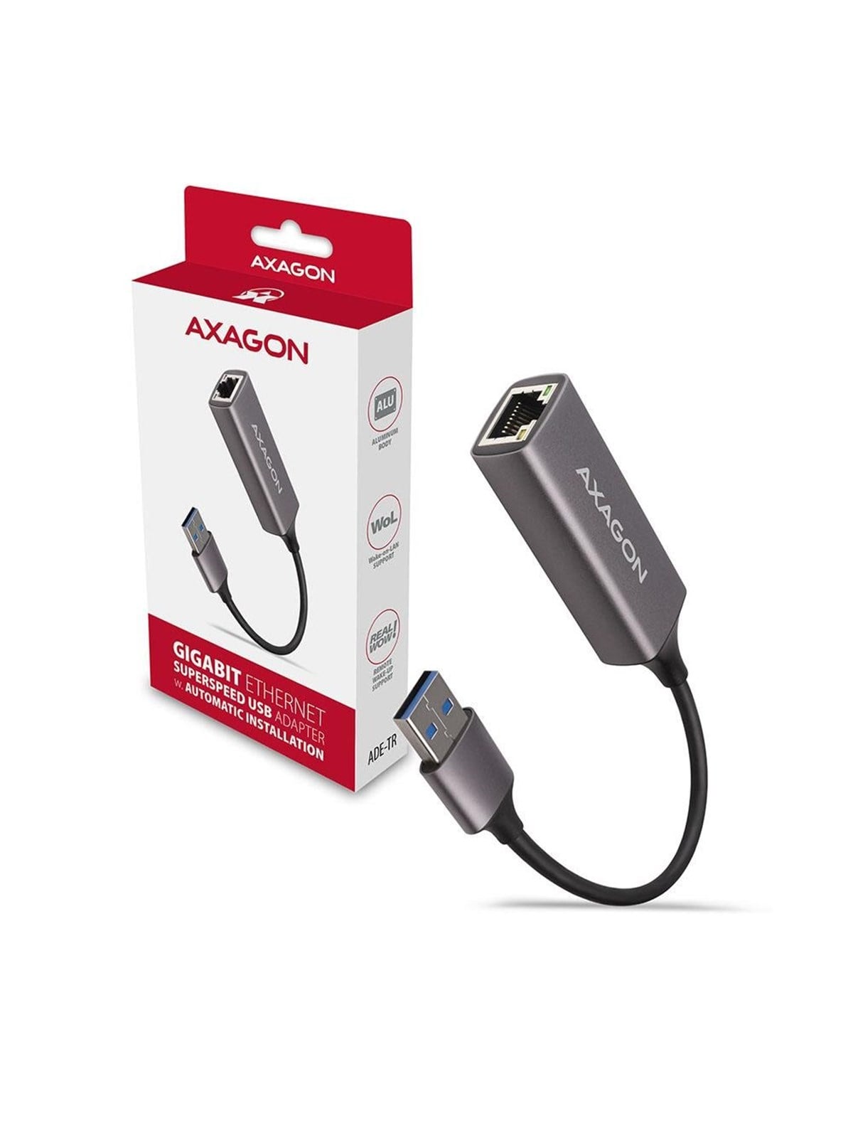 AXAGON Gigabit-Ethernet Superspeed USB-A 3.2 Gen 1 externer Netzwerkadapter