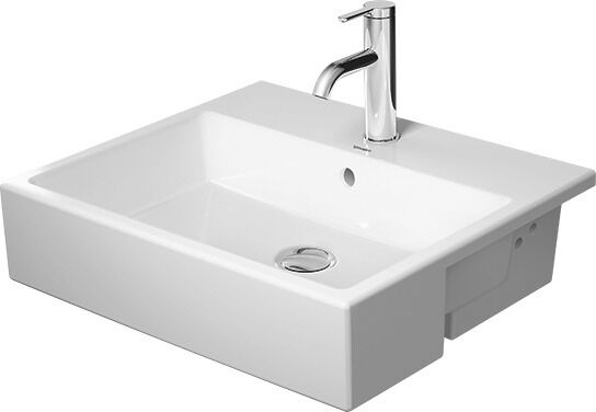 Vero Air Duravit Vero Air 03825500001 blanc miroitant, 55x47cm, avec trou pour robinetterie et recouvrement.