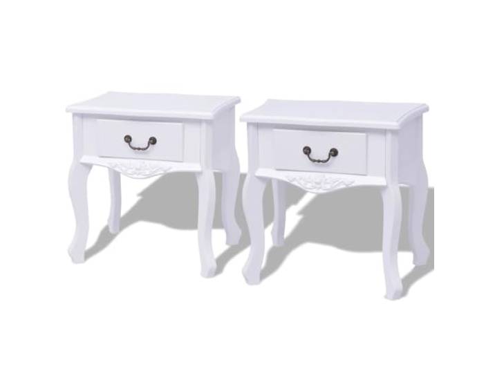 LKJephalotrope Nachttisch 2er Set Weiß, Beistelltisch aus MDF Kompakte Nachtkonsole für Schlafzimmer oder Wohnbereich, mit leichtgängiger Schublade für griffbereite Aufbewahrung.