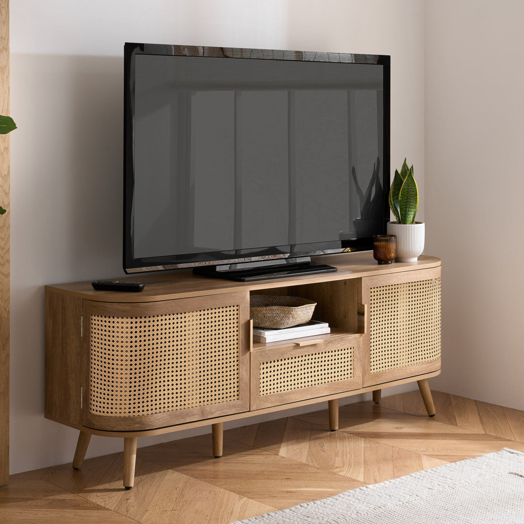 Bay Isle Home Almir 1 Piece TV Stand Oak