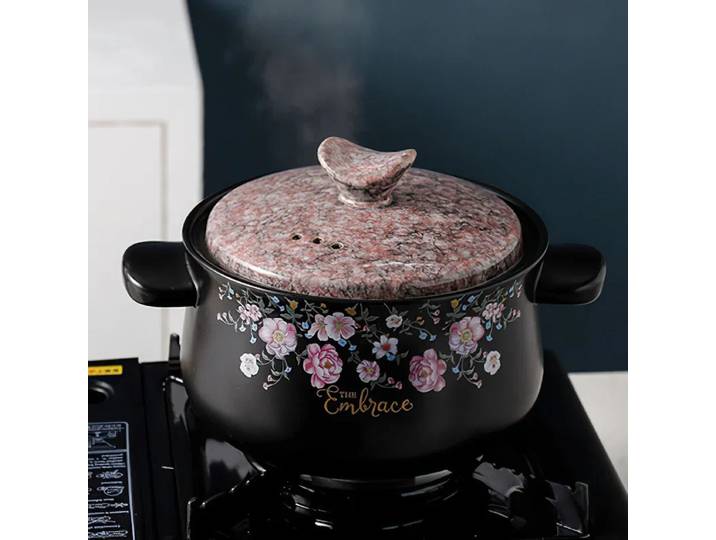 Casserole en terre cuite, Pot en argile à fleurs coréennes, casseroles à soupe en céramique, poêle à ragoût, poêle de cuisson, fournitures de cuisine pour la maison, ustensiles de cuisine