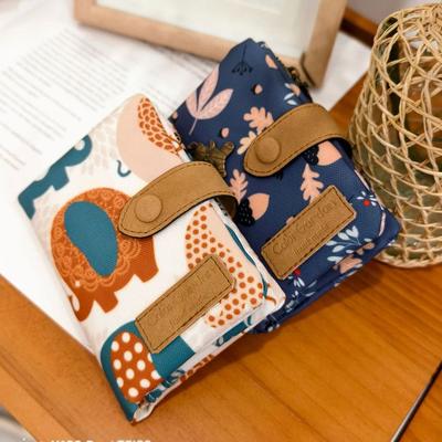 Inspired Living Everyday Womens Short Wallet With Hasp Closure, Large Capacity Wallet Coin & Card Organizer blue Cat