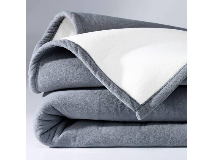 Couverture très chaude en polyester gris 180x220cm