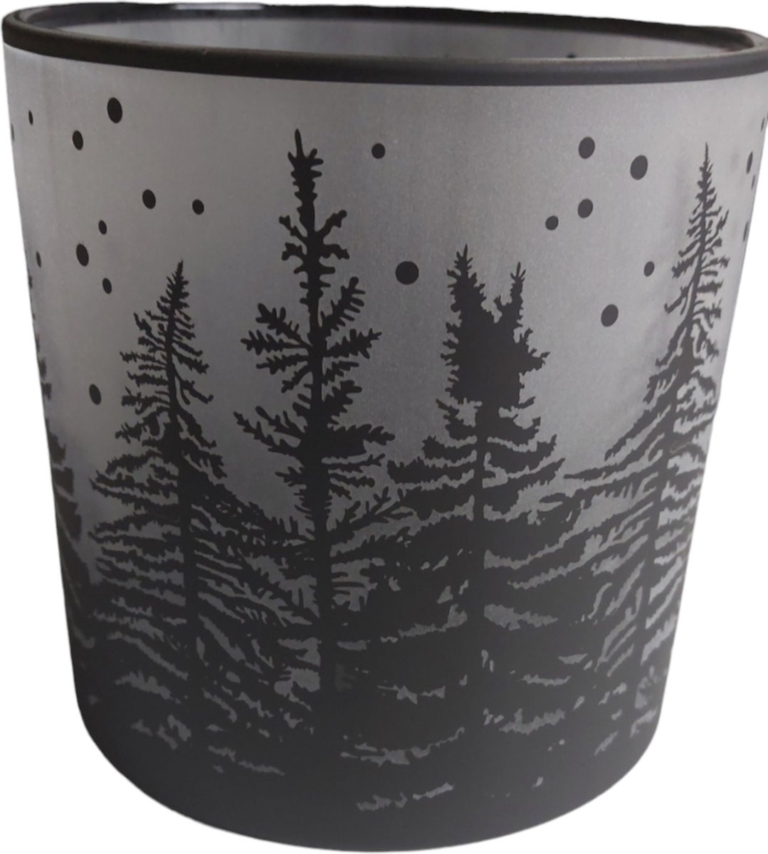 Colmore Waxine licht met kerstbomen maat L