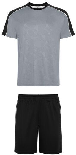 Ensemble de sport personnalisable en polyester interlock Titan L GRIS/NEGRO