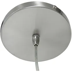 Steinhauer Pendelleuchte 1-fl. "Sparkled Light" 3808ST (3602ST + K10942S) Stahl + Weiß STE-3808ST