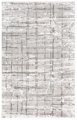 Alora Decor Aurora Abstract Grid Designed Wool/Tencel Area Rug