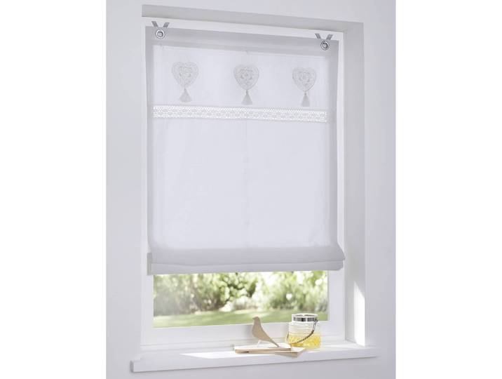 Store bateau Camille 45 x 140cm Blanc