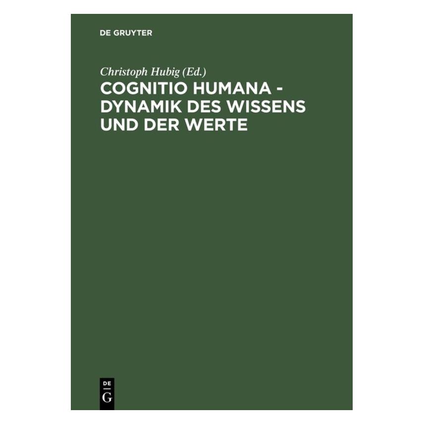De Gruyter Cognitio humana - Dynamik des Wissens u (Deutsch, Hardcover) (67759029)