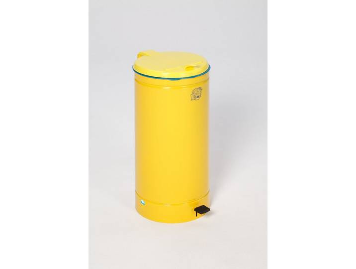 PROREGAL® Mülleimer Tretabfallsammler Euro-Pedal für 60/70L Säcke, 70x45x45cm Gelb