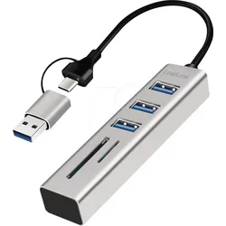 LOGILINK UA0445 - Dockingstation/PortReplicator, USB 3.0, USB-A/-C