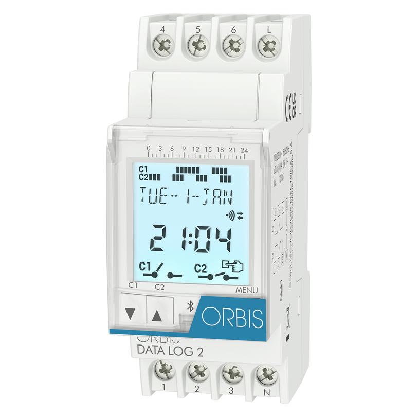 Orbis Hutschienen Zeitschaltuhr DATA LOG 2 230 V (OB175012)