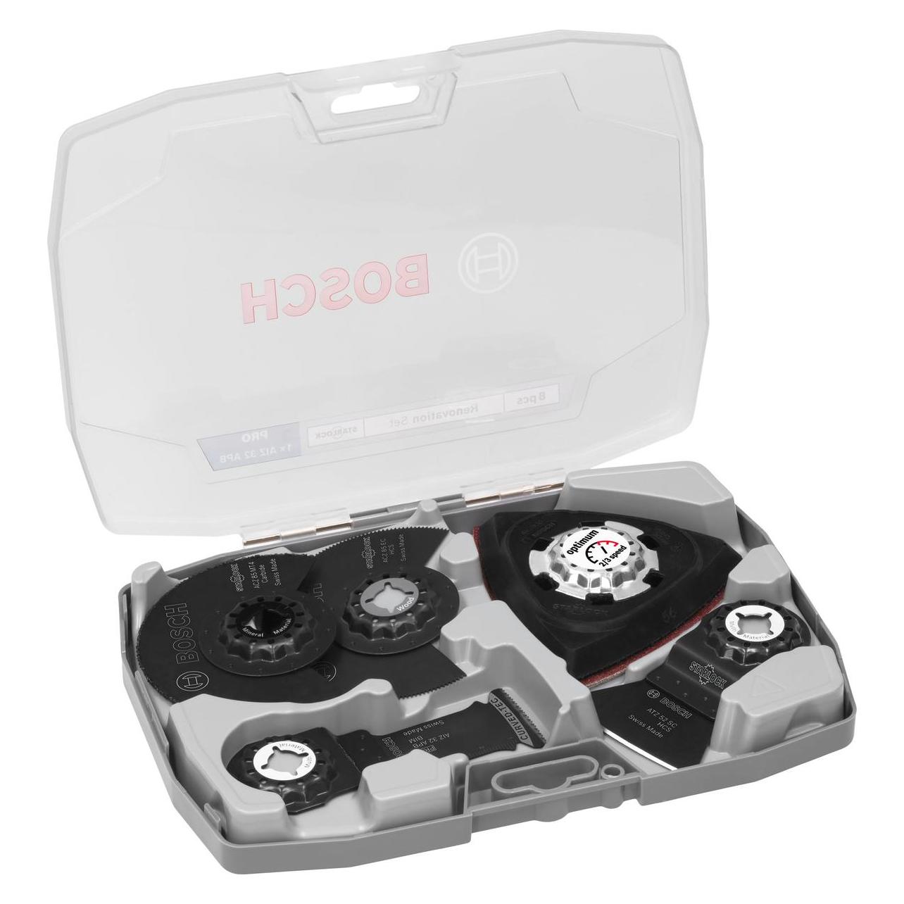 Bosch Professional Zubehör Starlock Renovieren Set, 8-tlg., Thekendisplay, TU5 (2608669099)