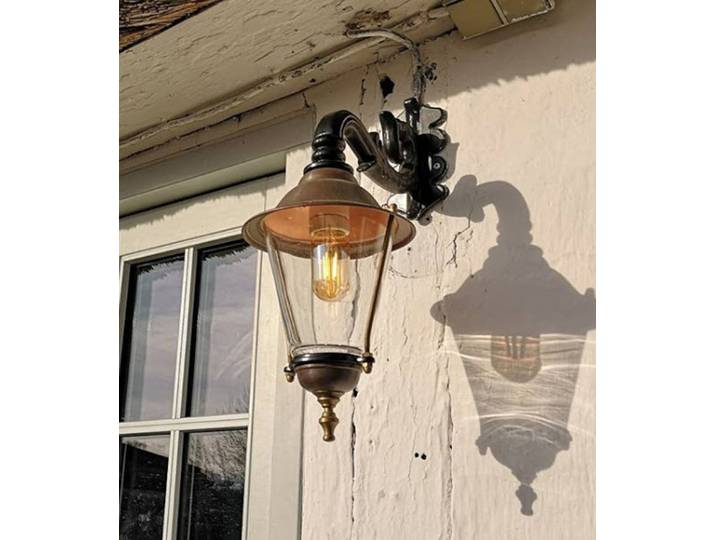 K.S. Verlichting Außenwandleuchte HOORN, dimmbar, schwarz, Aluminium, Antik