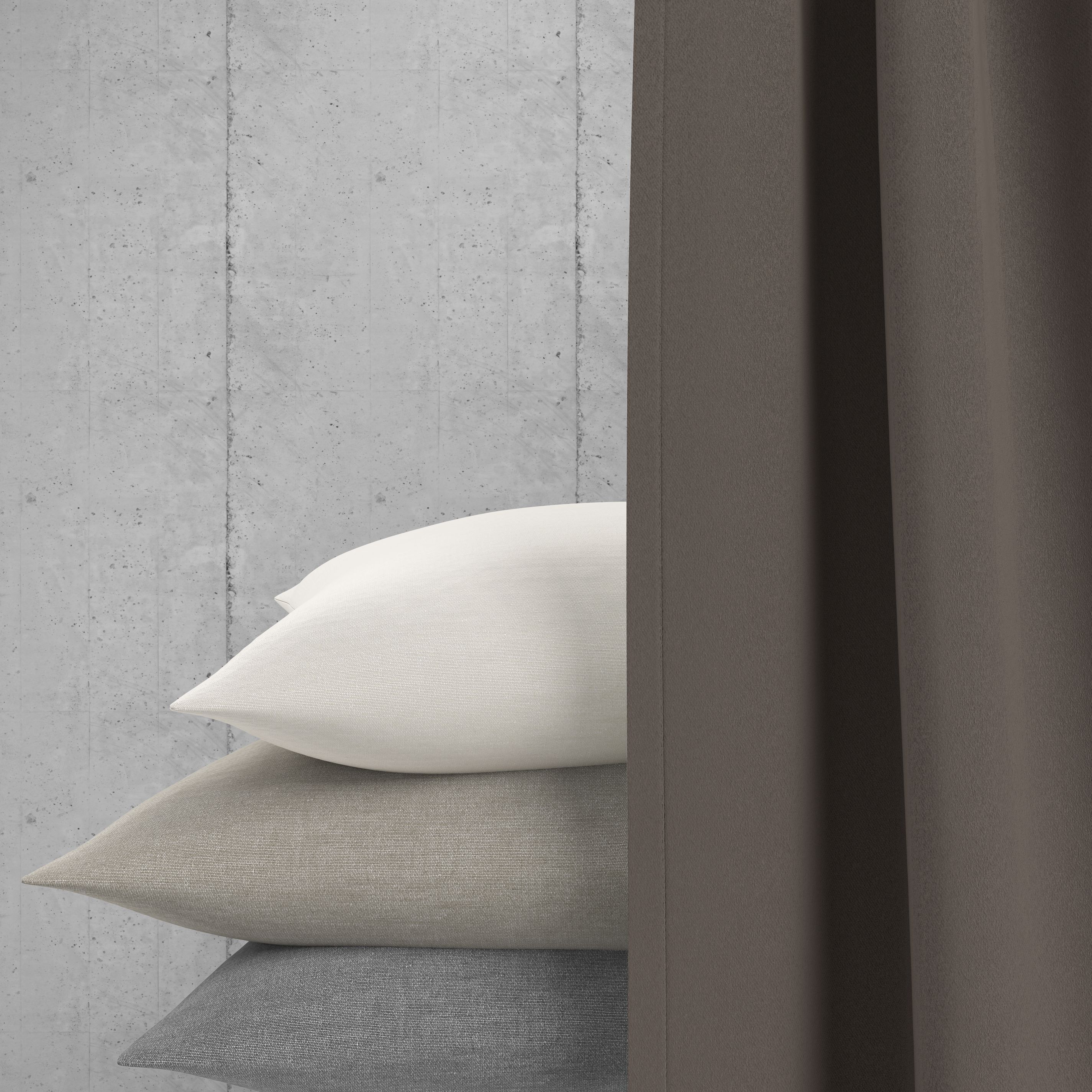 Neutex For You! Verdunkelungsvorhang NEUTEX FOR YOU "INSULA", braun, B:140cm H:160cm, Polyester, Gardinen, Verdunkelungsvorhang, Uni-Dimout für starke Verdunklung, nach Mass braun 160cm, Ösen, 140cm