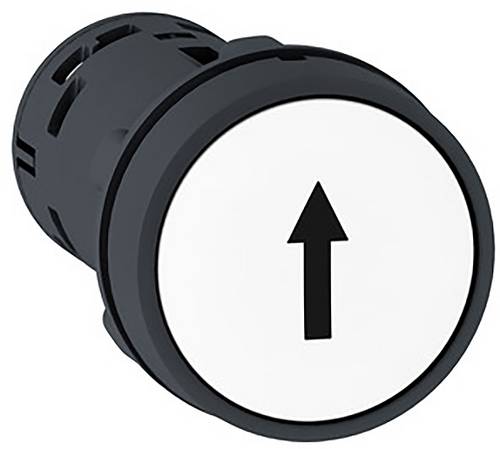 Schneider Electric XB7NA15341 Drucktaster, Harmony XB7, Monoblock, Kunststoff, Ø22mm, weiß, 1S+1Ö, Schraubklemme, PFEIL OBEN