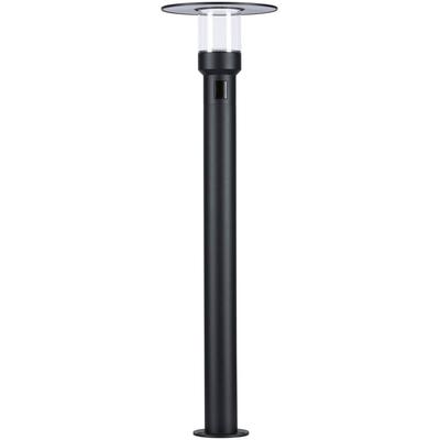 LED Gartenleuchte PAULMANN "Sienna 230V Pollerleuchte", grau (anthrazit), B:21,2cm H:78cm T:24,7cm Ø:21,2cm, Leuchten, LED Gartenleuchte, seewasserresistent, mit PIR-Sensor