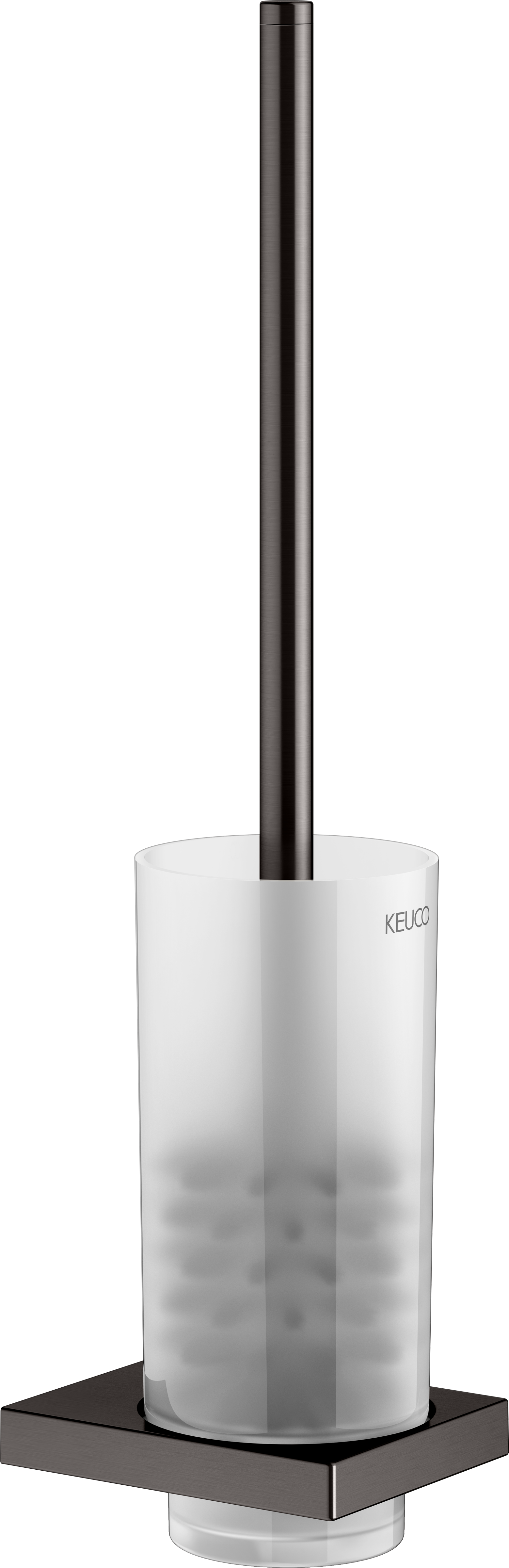 Ensembles de brosses de toilette Keuco Edition 11 11164359000 Insert en cristal véritable, noir titane brossé