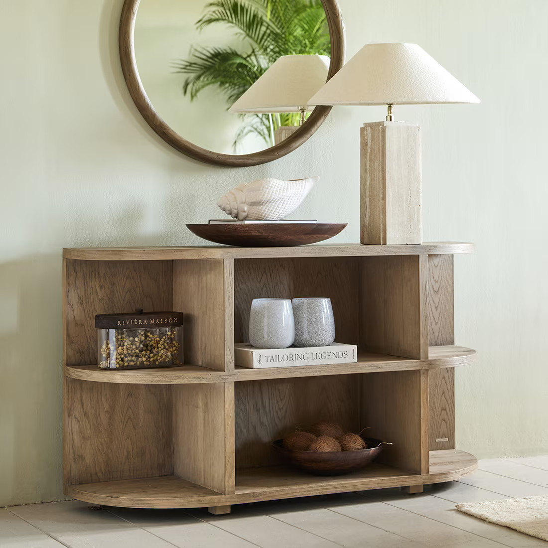 Rivièra Maison Sidetable Del Rey Eikenhout, Bruin, Breedte: 140 cm