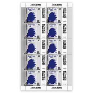 DeutschePost Briefmarken Set, 10 Stück à 95cent, Siegfried Lenz, Standardbrief/Postkarte, nassklebend