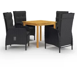 Helloshop26 - 5-teiliges schwarzes Garten-Essset 02_0013879
