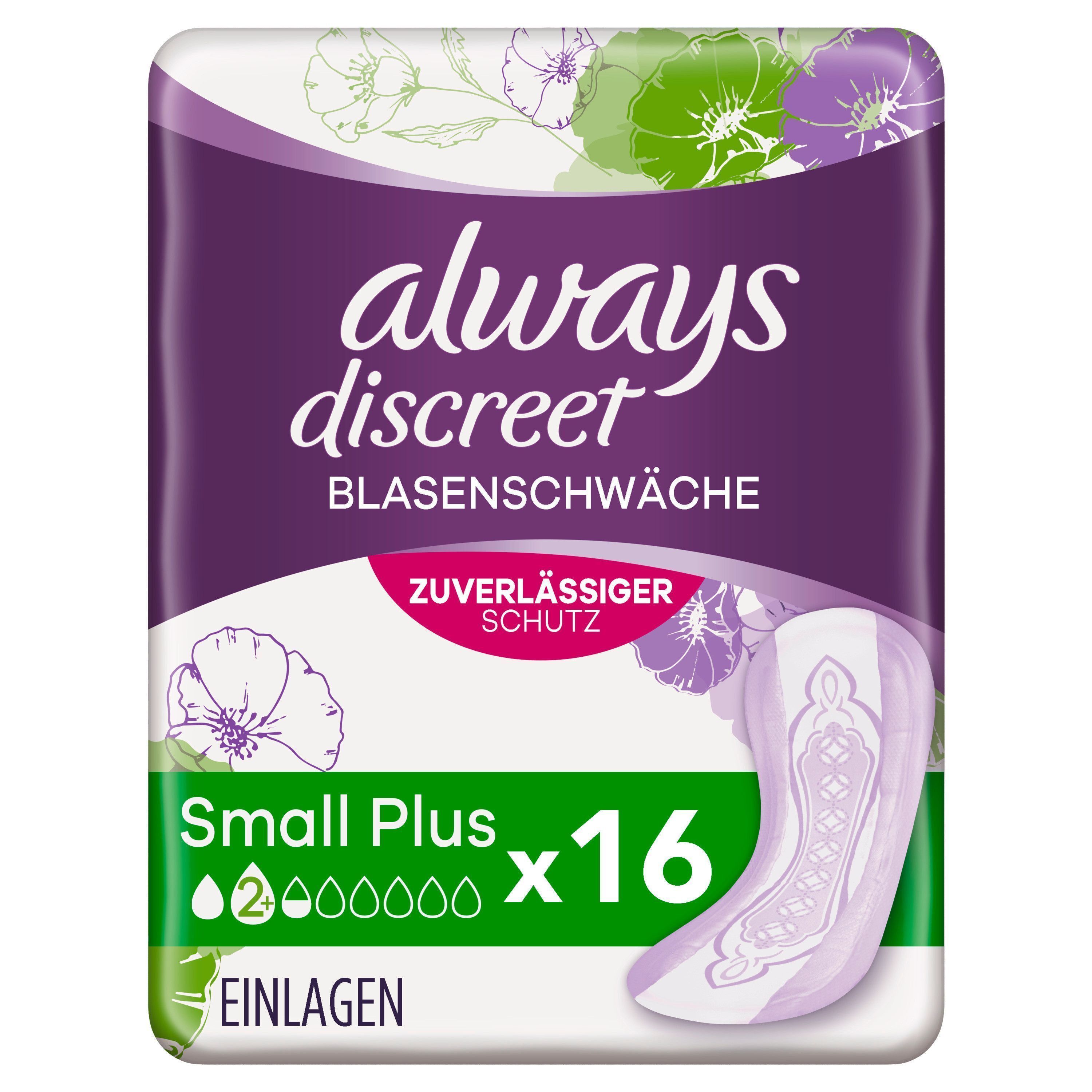 Always discreet Inkontinenz Einl.small plus 16 St Binden