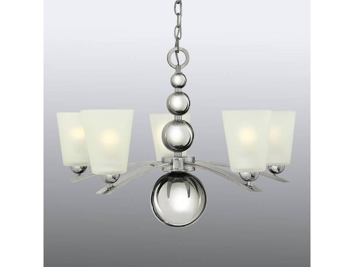HINKLEY Kronleuchter Zelda, dimmbar, alu / grau / zink, für Wohn- / Esszimmer, Glas, Modern