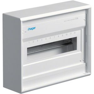 Hager Sicherungskasten volta VA12CN, für innen, 12 Module, 1-reihig, für Aufputz