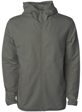 Independent Trading Co. EXP30PZ Perform Full-Zip Hooded Sweatshirt in Pine size Small   Triblend