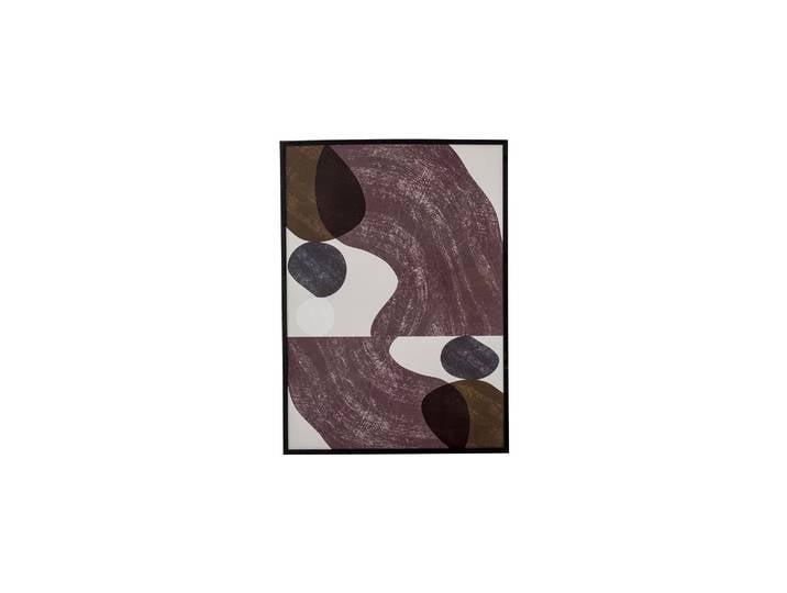 Illustration avec cadre en pin noir, cadre fin, avec poster - Blo