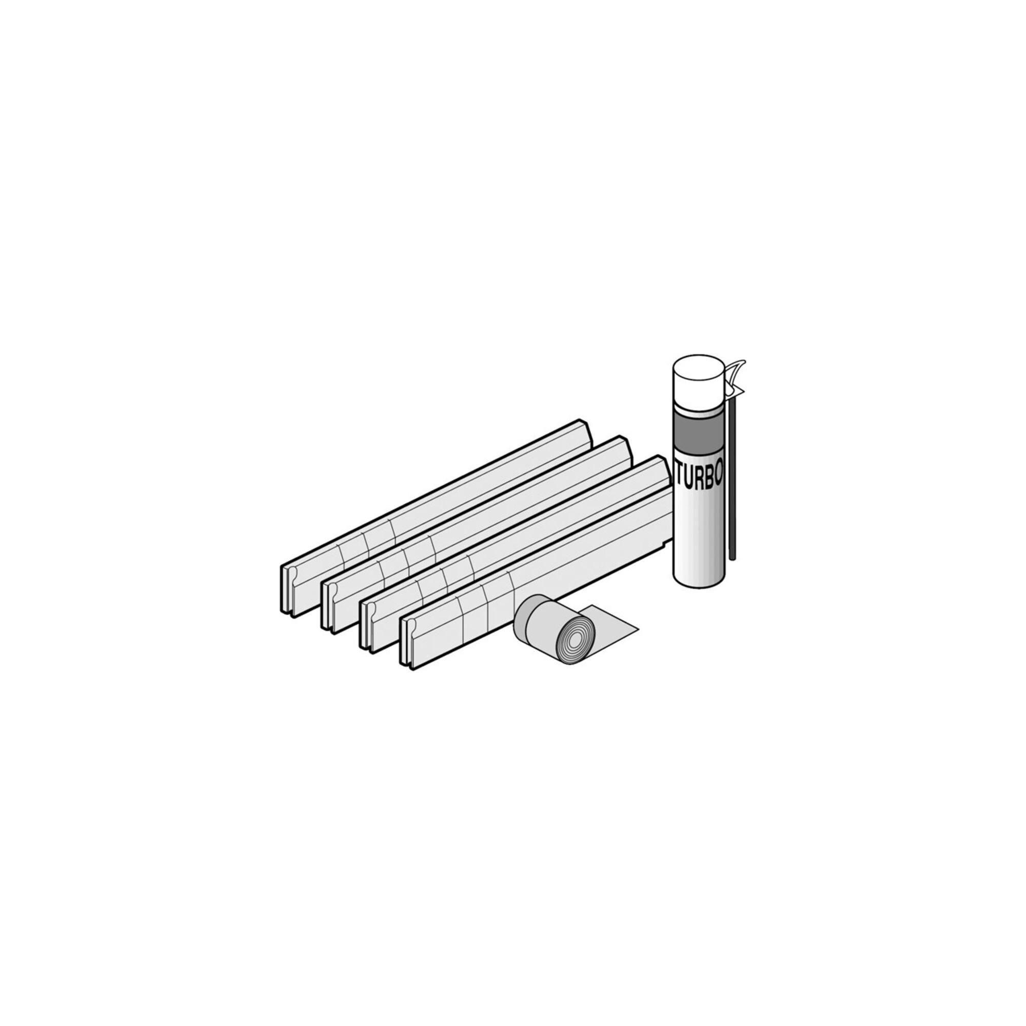 V&B Polystyren-Installationsset 90x80-100x100cm, f DW, verchromt ; Villeroy & Boch (U91411000)